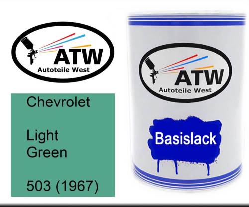 Chevrolet, Light Green, 503 (1967): 500ml Lackdose, von ATW Autoteile West.